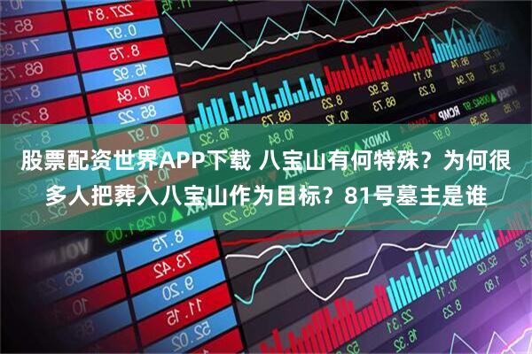 股票配资世界APP下载 八宝山有何特殊？为何很多人把葬入八宝山作为目标？81号墓主是谁